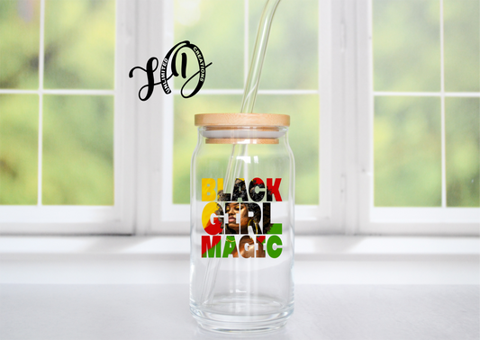 Black Girl Magic Libbey Glass Can