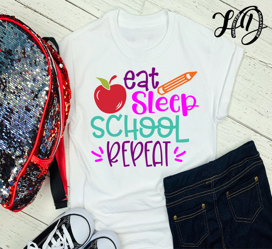 Eat sleep school repeat